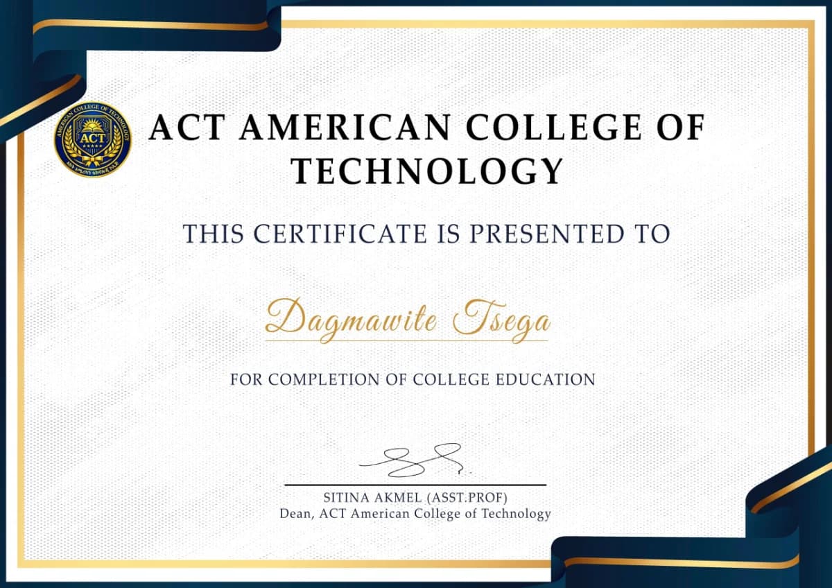 BSc Computer Science degree certificate